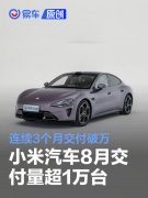 小米汽车：8月小米SU7交付量超1万台，连续3个月交付破万