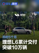 理想L6累计交付突破10万辆，历时5个月/售24.98万元起