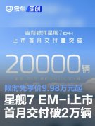 星舰7，EM-i上市首月交付破2万辆，限时先享价9.98万元起